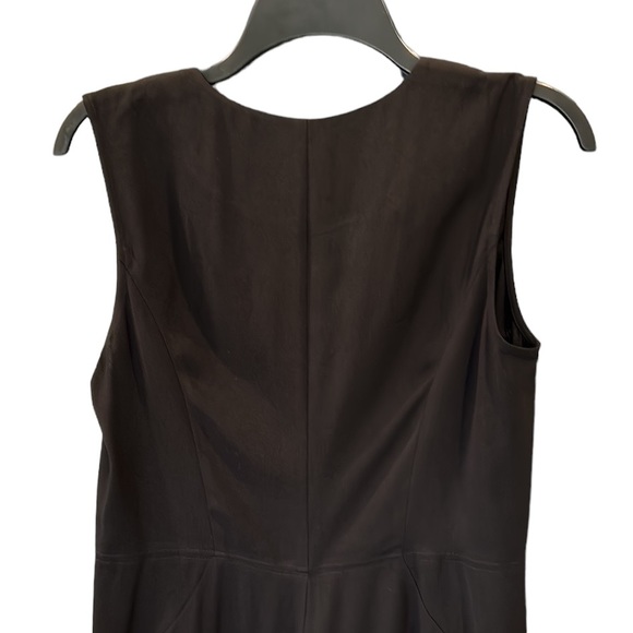 NWT Vince Camuto Black Crepe Zip front Wide Cropped Leg Jumpsuit - 6 - Picture 8 of 13